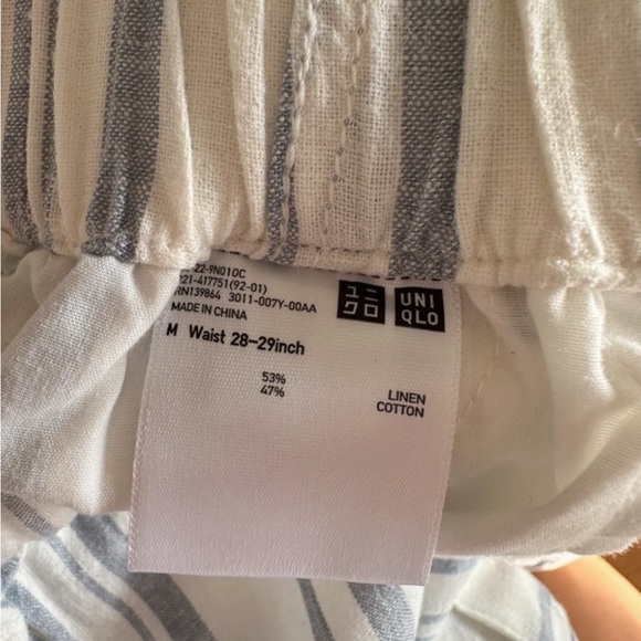 Uniqlo striped linen shorts - size M - Picture 5 of 5